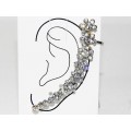 512503-101 CRYSTAL EAR CUFF IN SILVER