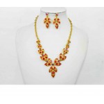 511160 Red Necklace in Gold
