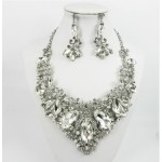 511253-101 Crystal Silver Necklace Set