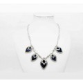 511257-117 Navy Crystal Necklace
