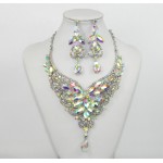 511268-101AB  Crystal Necklace Set