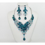 511268-113 Blue Zirconia Necklace Set