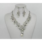 511272-101 Crystal Silver Necklace Set