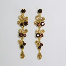 512320 brown in gold earring