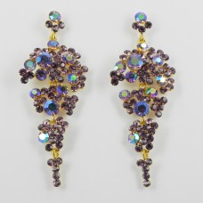 512321 purple in gold earring