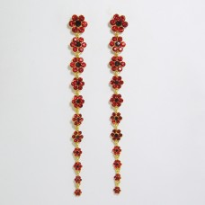 512327 red in gold earring