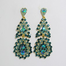 512325 blue in gold earring