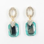 512366 Blue Crystal Earring in Gold