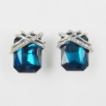 512370-113 Bl.Zirconia Crystal Earring  in Silver