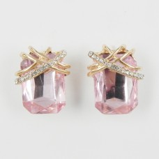 512370-203 Pink Crystal Earring  in Gold