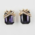 512370-216 Purple Earring  in Gold