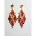 512242 Rose Pink Earring in Gold