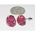512263-209 PINK CRYSTAL EARRING IN GOLD