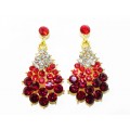 512300-207 Red Clear Earring in Gold