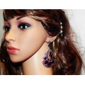 512319-105 Purple Earring in Silver