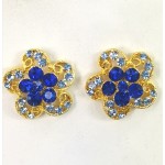 512326 Royal Blue Earring in Gold
