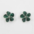 512334 Emerald in Silver Earring