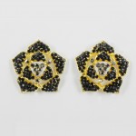 512338 Black in Gold Earring