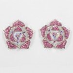 512338 Pink in Silver Earring