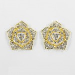 512338 Clear in Gold Earring