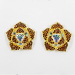 512338 Brown in Gold Earring