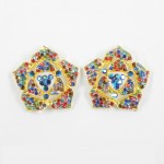 512338 Multi in Gold Earring