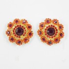 512340 Red  in Gold Earring