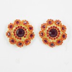 512340 Red  in Gold Earring