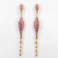 512344 Pink  in Gold Earring