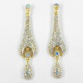 512345 Clear AB in Gold Crystal Earring