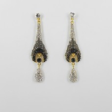 512345 Black in Gold Crystal Earring
