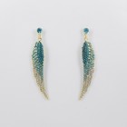 512347 Blue in Gold Crystal Earring