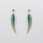 512347 Blue in Gold Crystal Earring