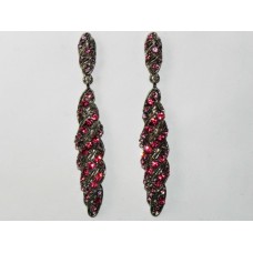 512384-109 Pink Crystal Earring in Silver