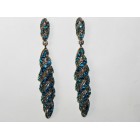 512384-110 Aqua Crystal Earring in Silver