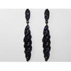 512384-317 Navy Crystal Earring in Black