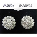 512396-101 Clear Siver Crystal Earring