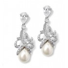 512405-101 Crystal Rhinestone Earring & Pearl