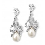 512405-101 Crystal Rhinestone Earring & Pearl