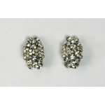 512410-101 Crystal Clear Silver Earring