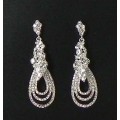 512411 Crystal Clear Silver Earring