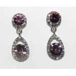 512427-105  Purple Earring in Silver