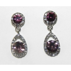 512427-105  Purple Earring in Silver