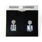 512428-101  Fashion Cube Shape Earring in Silver