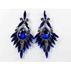 512429-115 Crystal Royal Blue Earring in Silver