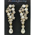 512434-201 Clear Gold Crystal Earring