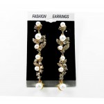 512502-201 Clear in Gold Earring with Pearl