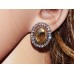 612509-108  Topaz Crystal Earring in Silver