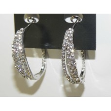 512513-101 Clear Crystal Earring in Silver