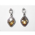 512522-108 Topaz Crystal Earring in Silver